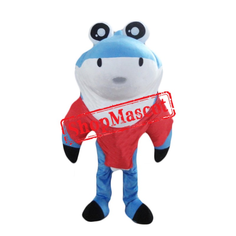 Super Cute Blue Shark Mascot Costume
