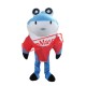 Super Cute Blue Shark Mascot Costume