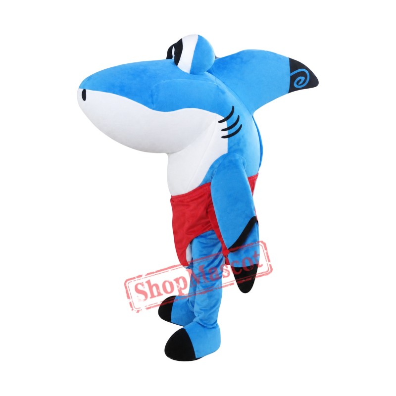 Super Cute Blue Shark Mascot Costume Super Cute Blue Shark Mascot Costume