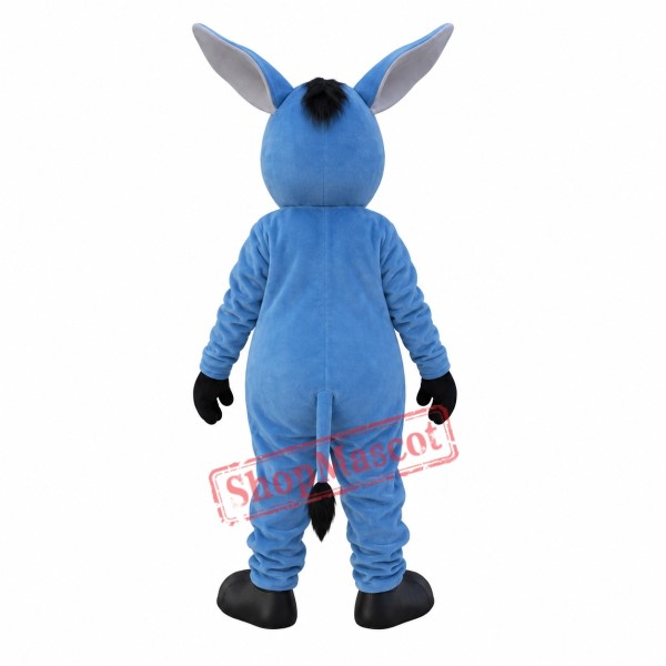 Cute Blue Donkey Mascot Costume Cute Blue Donkey Mascot Costume