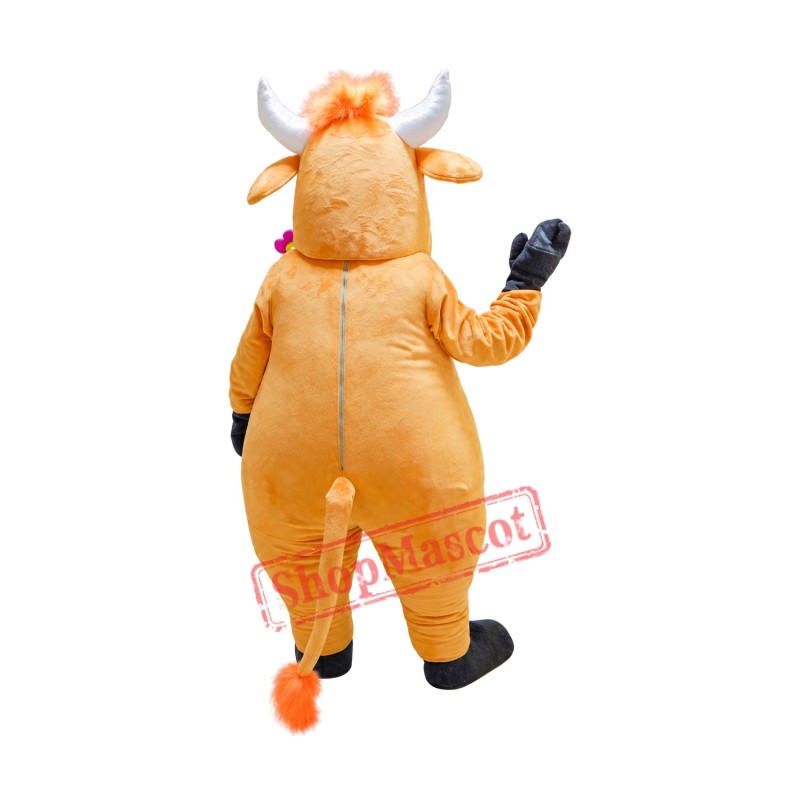 Yellow Cow Mascot Costume Yellow Cow Mascot Costume