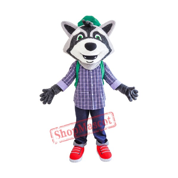 College Lightweight Raccoon Mascot Costume