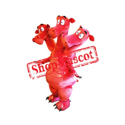 Three Head Dragon Mascot Costume