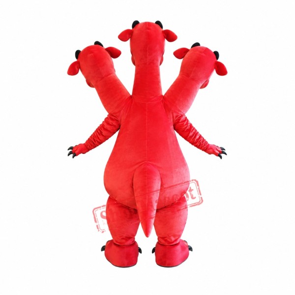 Three Head Dragon Mascot Costume Three Head Dragon Mascot Costume
