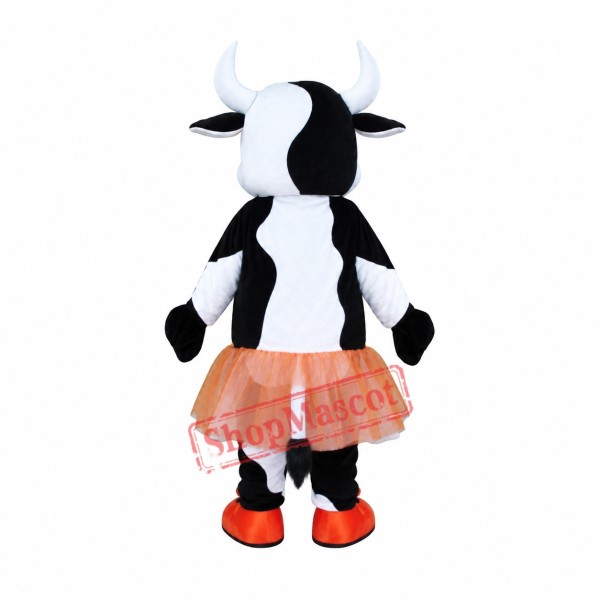 Ballet Dress Cow Mascot Costume Ballet Dress Cow Mascot Costume