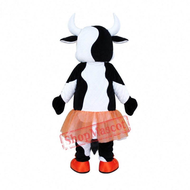 Ballet Dress Cow Mascot Costume