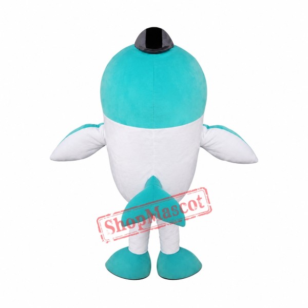 Cheap Blue Lightweight Dolphin Mascot Costume