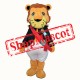 Badge Soldier Lion Mascot Costume