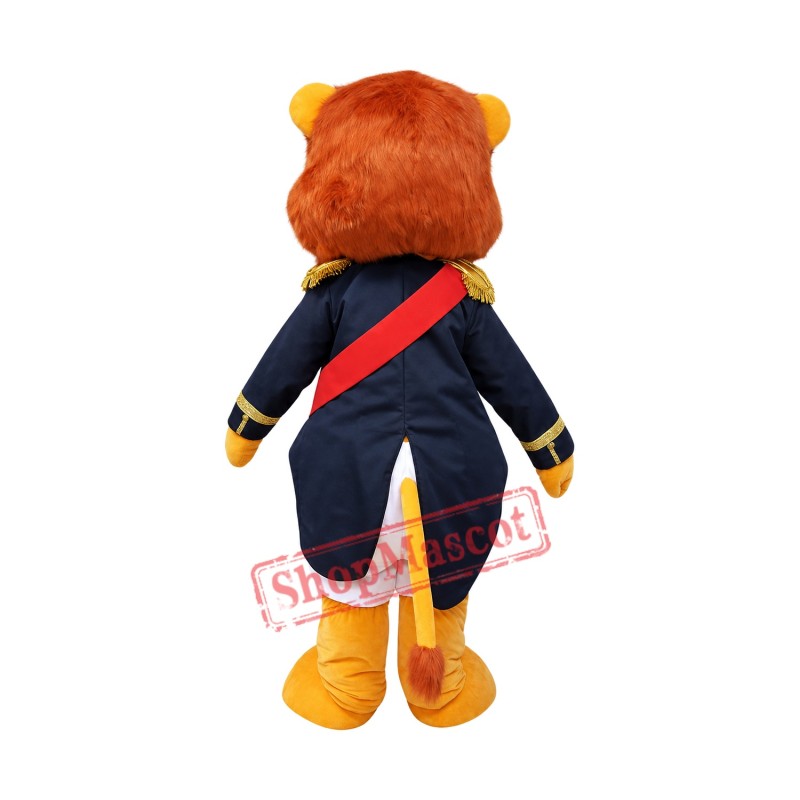 Badge Soldier Lion Mascot Costume Badge Soldier Lion Mascot Costume