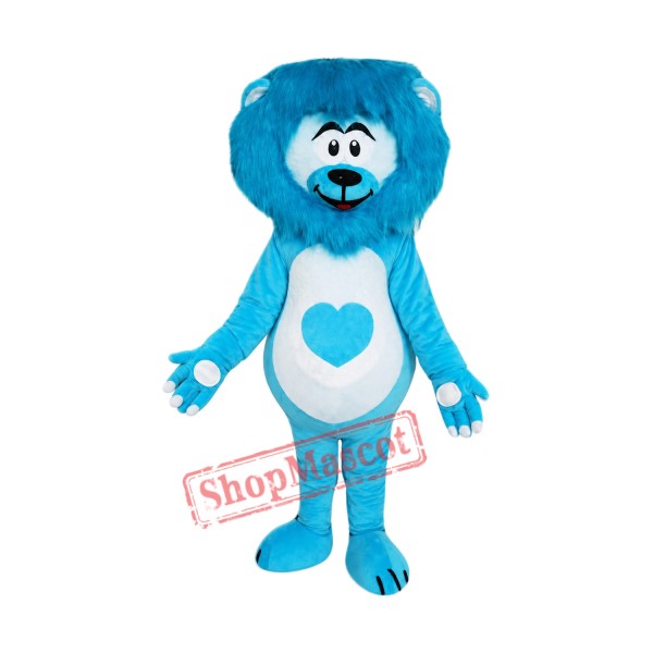 Cheap Blue Lightweight Lion Mascot Costume