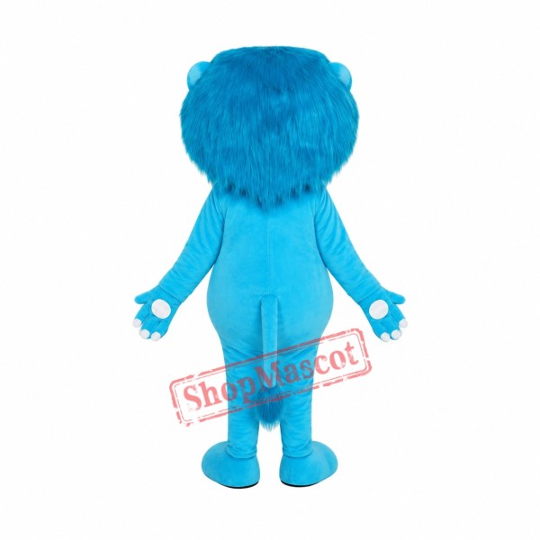 Cheap Blue Lightweight Lion Mascot Costume