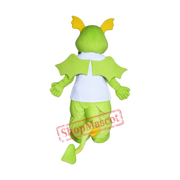 Happy Lightweight Green Dragon Mascot Costume Free Shipping