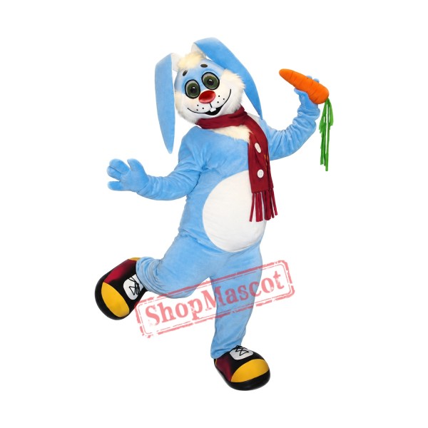 Blue Lightweight Rabbit Mascot Costume