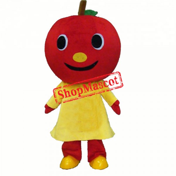 Smile Red Apple Mascot Costume