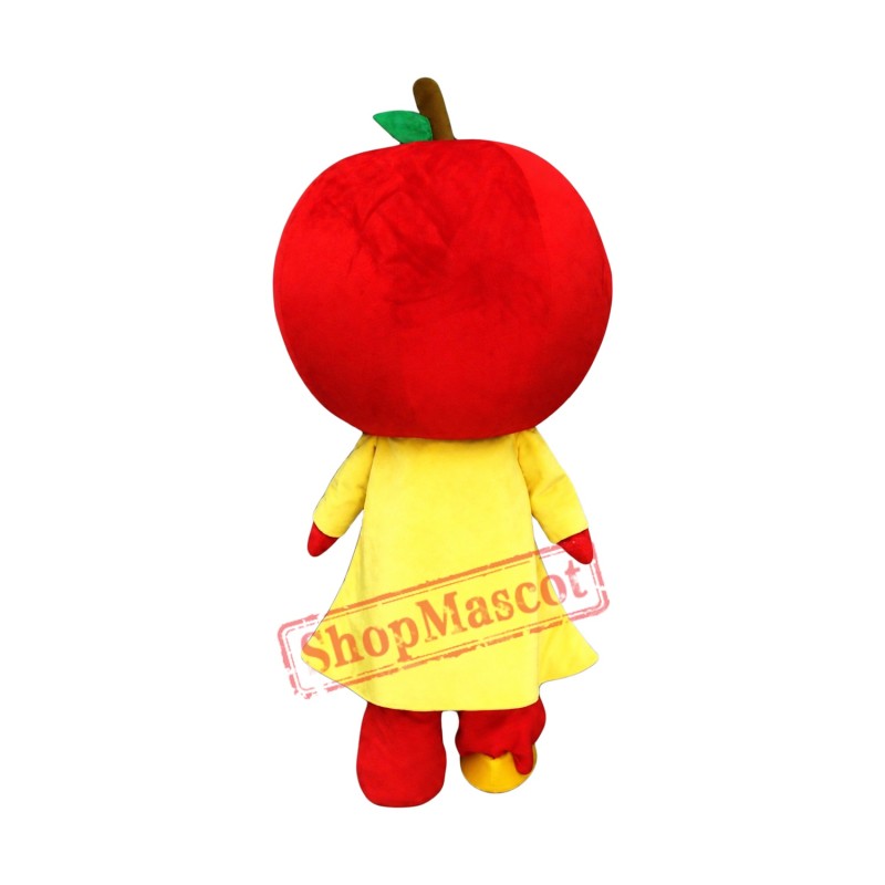 Smile Red Apple Mascot Costume Smile Red Apple Mascot Costume