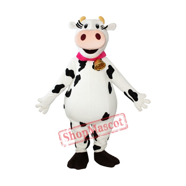 Happy Lightweight Milk Cow Mascot Costume