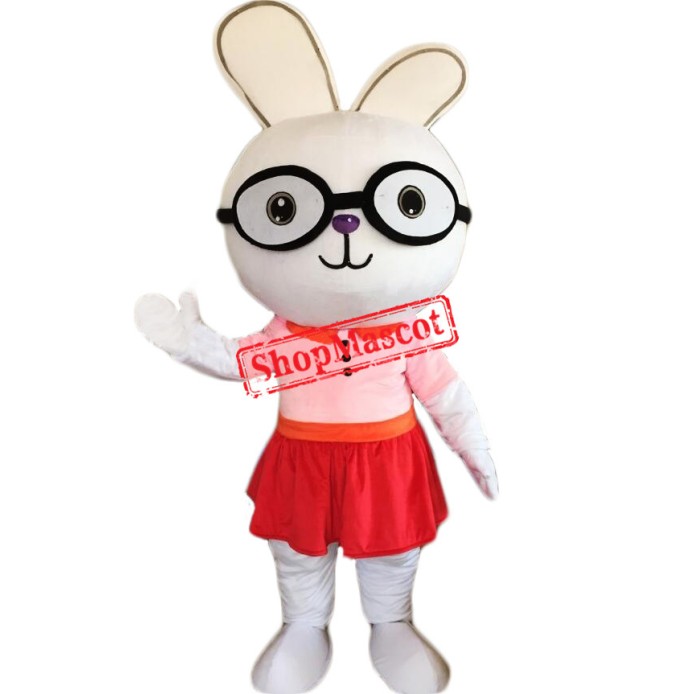 Cheap White Rabbit Mascot Costume