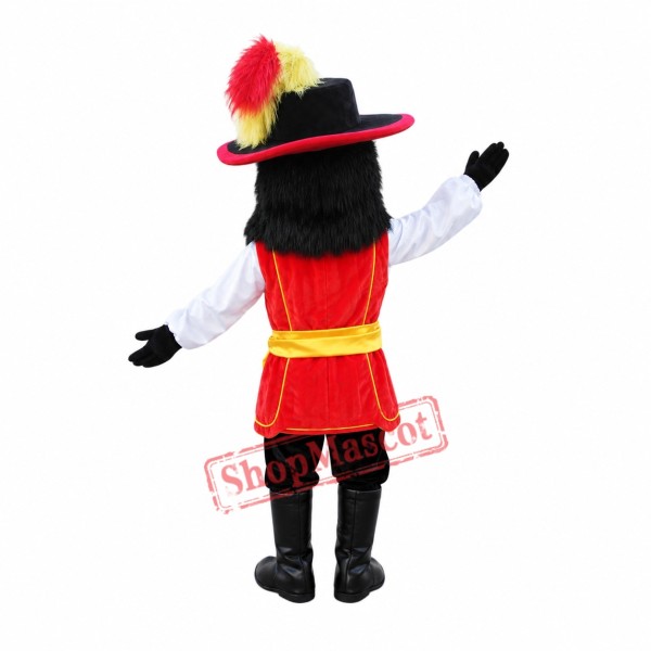 Captain Pirate Mascot Costume Captain Pirate Mascot Costume