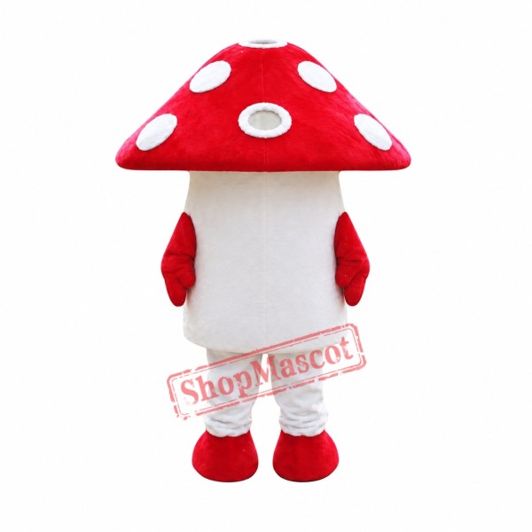 Red Mushroom Mascot Costume Red Mushroom Mascot Costume