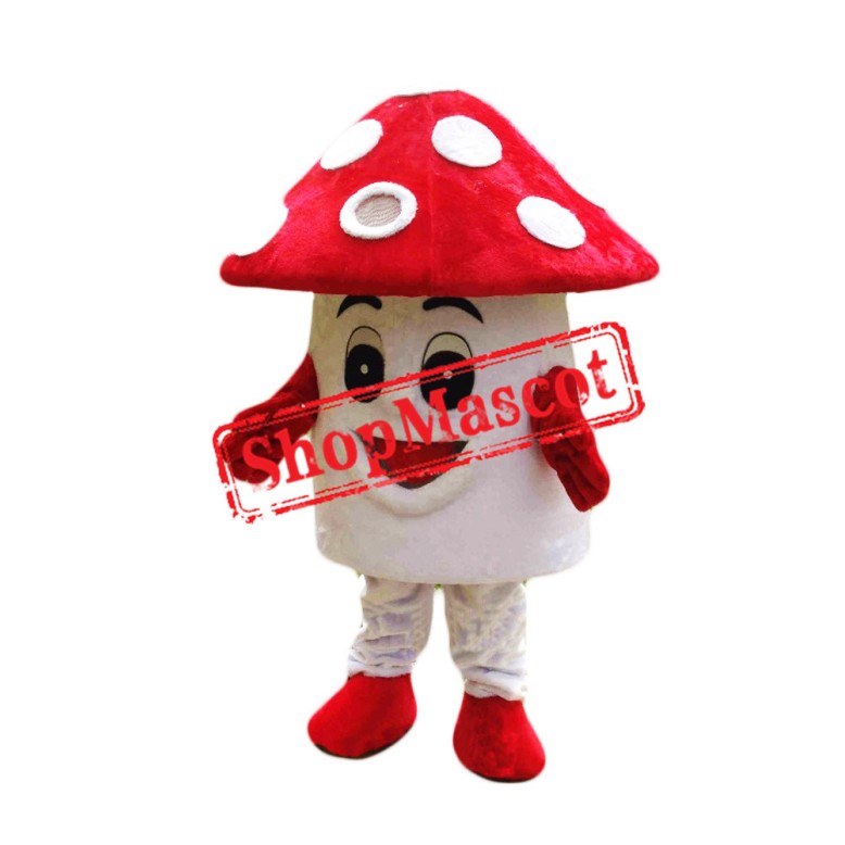 Red Mushroom Mascot Costume