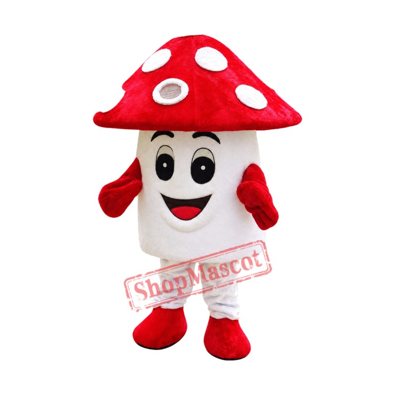 Red Mushroom Mascot Costume Red Mushroom Mascot Costume