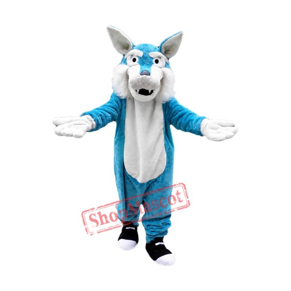 Cheap Blue Wolf Mascot Costume Cheap Blue Wolf Mascot Costume