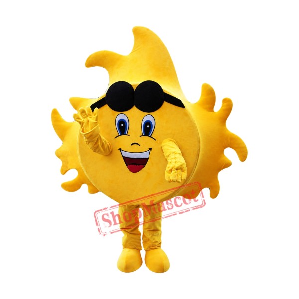 Happy Sun Mascot Costume Happy Sun Mascot Costume