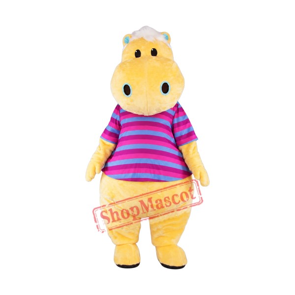 High Quality Yellow Hippo Mascot Costume