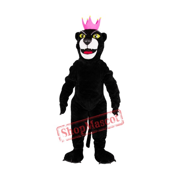 Friendly Black Panther Mascot Costume