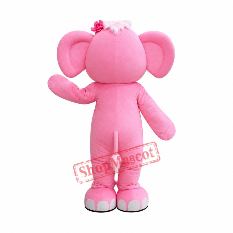 Super Cute Pink Elephant Mascot Costume Super Cute Pink Elephant Mascot Costume