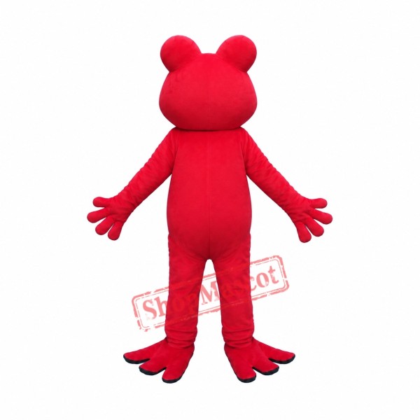 Red Frog Character Mascot Costume Red Frog Character Mascot Costume