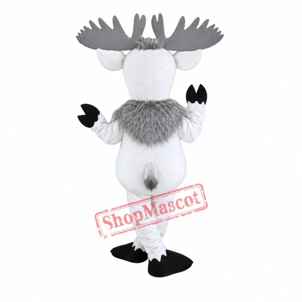 White Moose Mascot Costume White Moose Mascot Costume