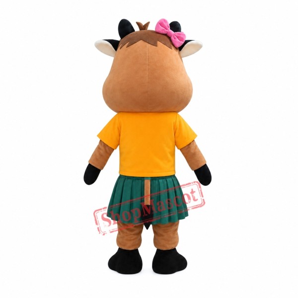 Beautiful Animal Cow Mascot Costume Beautiful Animal Cow Mascot Costume