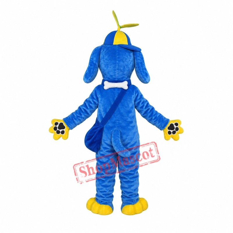 Blue Music Dog Mascot Costume