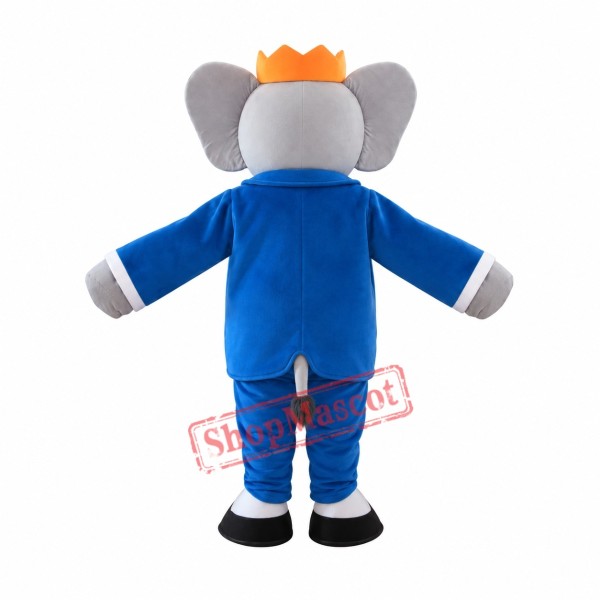 Mr. Blue Elephant Mascot Costume