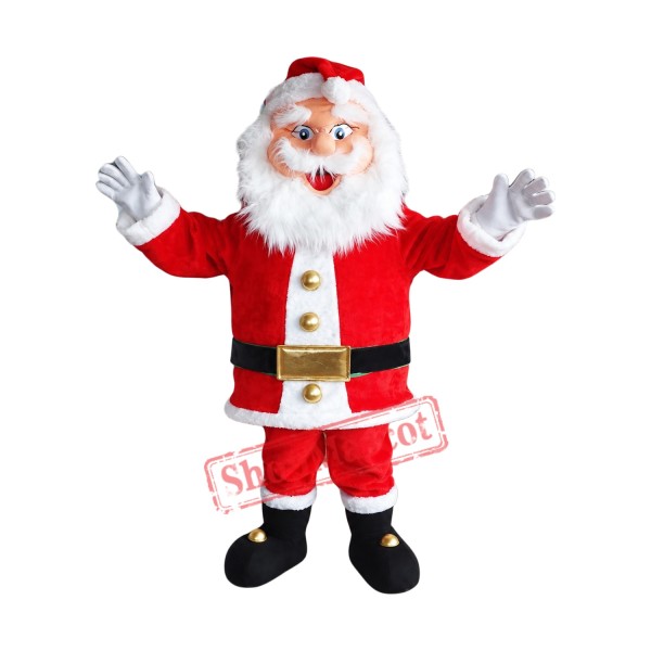 Happy Lightweight Santa Claus Mascot Costume