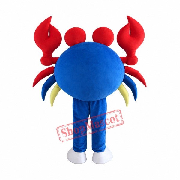 Blue Big Crab Mascot Costume