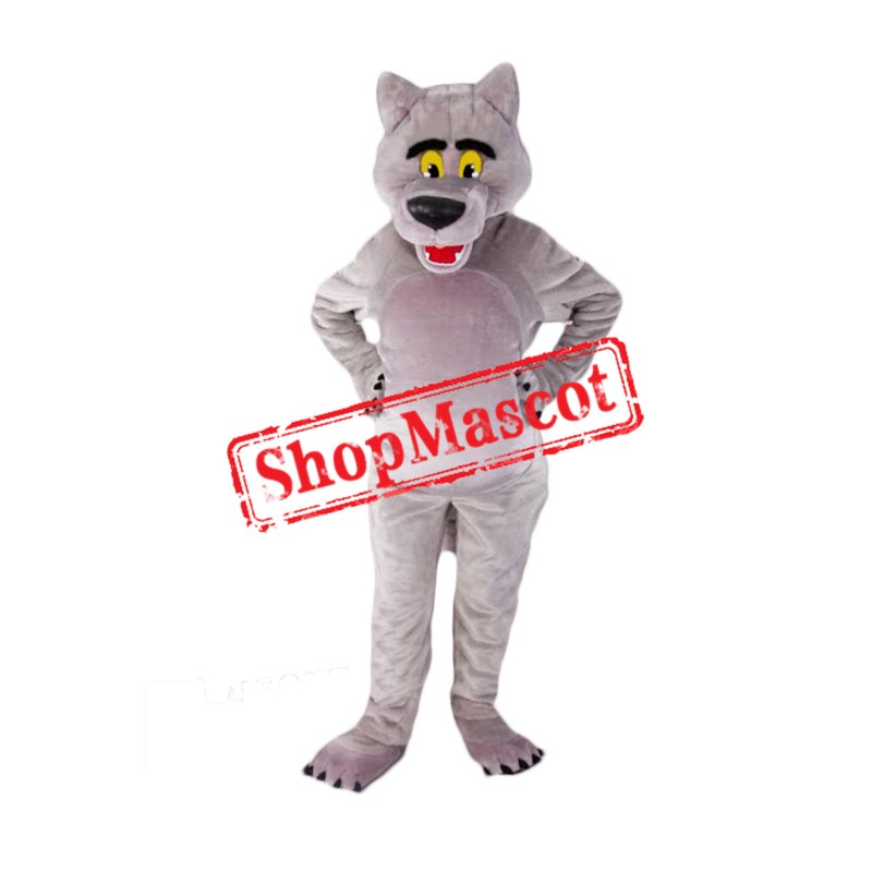 Top Quality Grey Wolf Mascot Costume