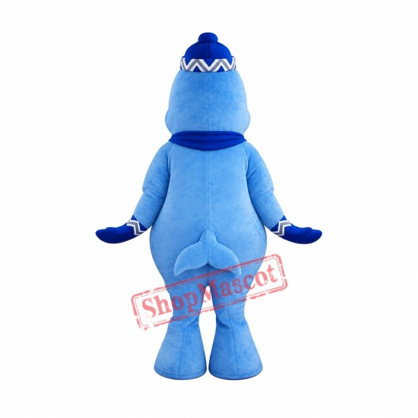 Super Cute Blue Dolphin Mascot Costume Super Cute Blue Dolphin Mascot Costume