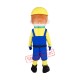 Boy Builder Mascot Costume Boy Builder Mascot Costume