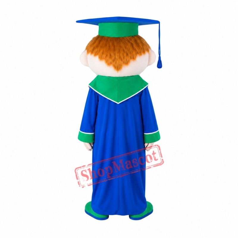 Smart Boy Mascot Costume Smart Boy Mascot Costume