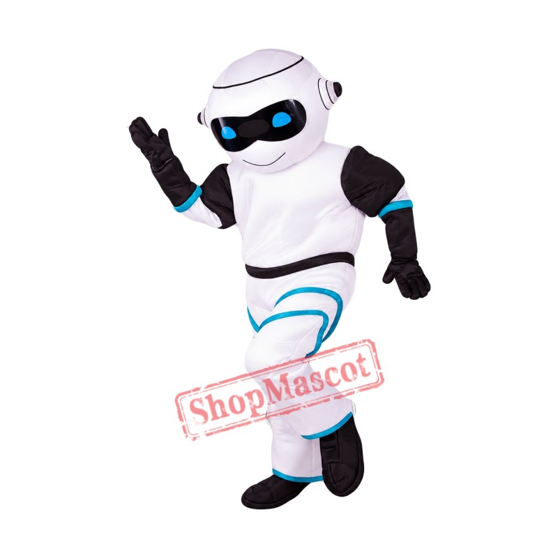 Cute White Robot Mascot Costume Cute White Robot Mascot Costume