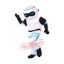 Cute White Robot Mascot Costume