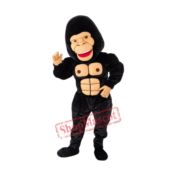 Top Quality Lightweight Black Gorilla Mascot Costume