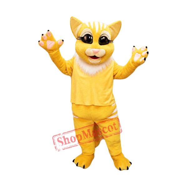 Super Cute Yellow Cat Mascot Costume