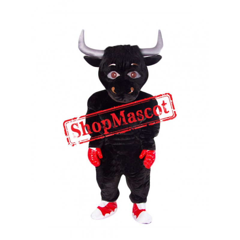 Sport Black Bull Mascot Costume