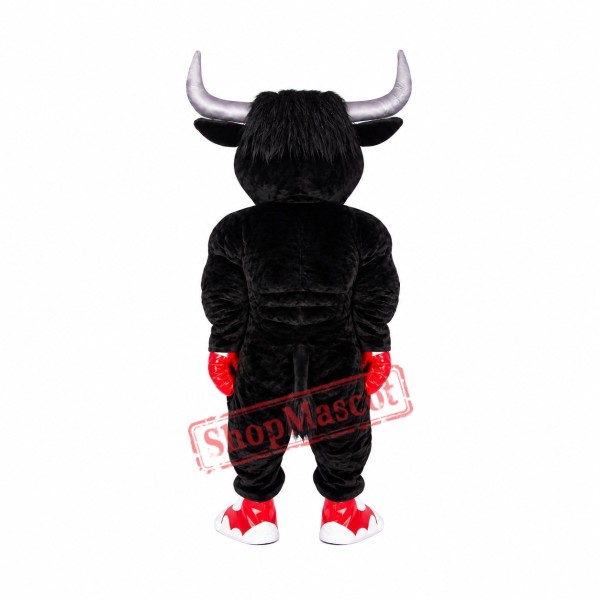 Sport Black Bull Mascot Costume Sport Black Bull Mascot Costume