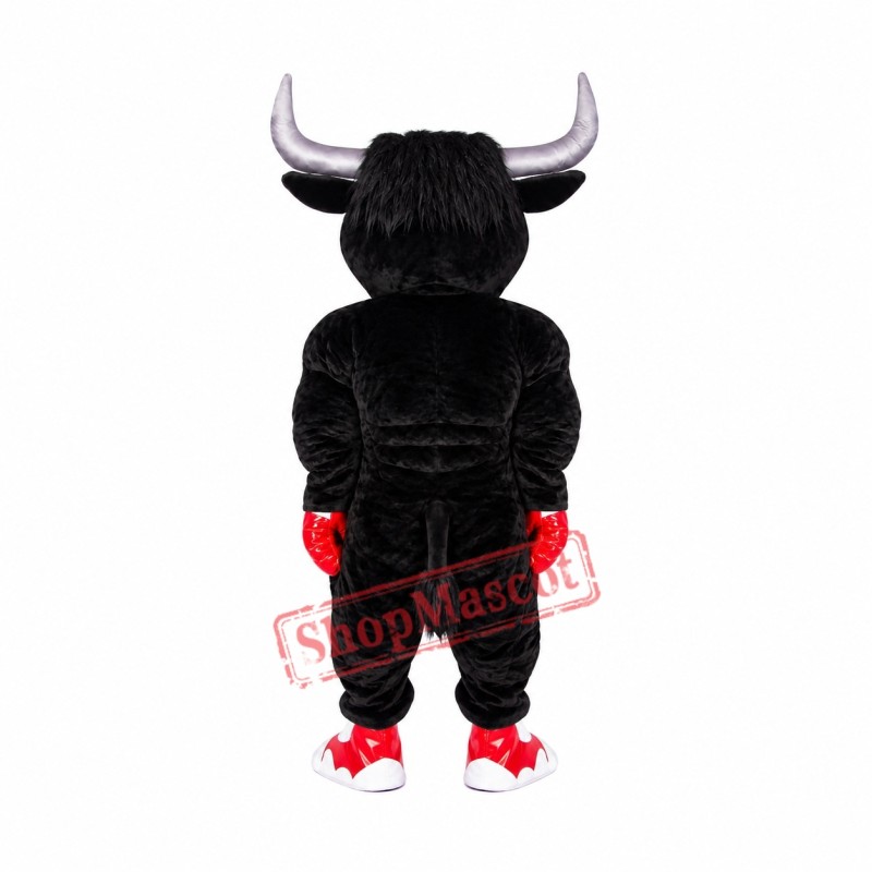 Sport Black Bull Mascot Costume Sport Black Bull Mascot Costume