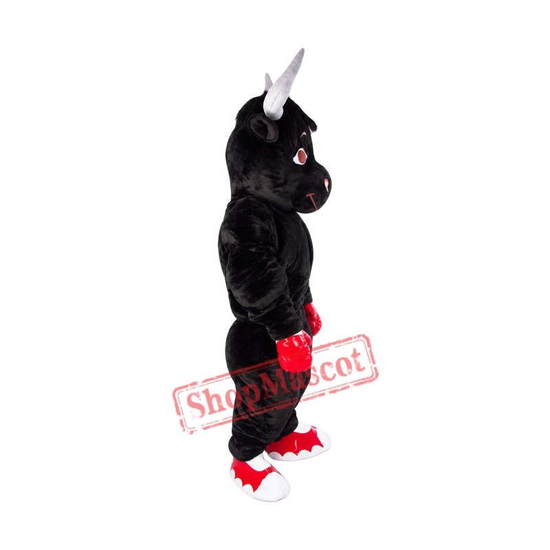Sport Black Bull Mascot Costume Sport Black Bull Mascot Costume