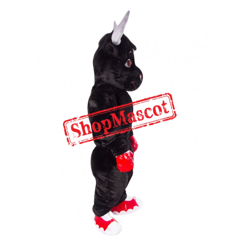 Sport Black Bull Mascot Costume